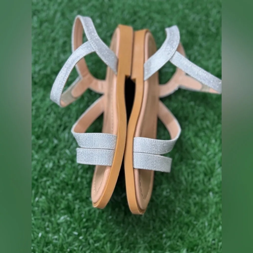 Pandaninjia Silver Kids Sandals Size‎ 13